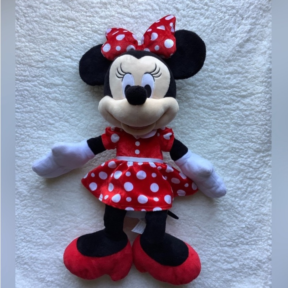 Disney Minnie Mouse Polka Classic Red Polka Dot Dress 2016 Stuffed Animal